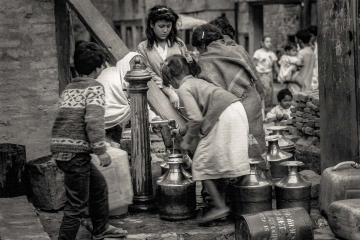 Water Supply. Kathmandu,  Nepal, 1988