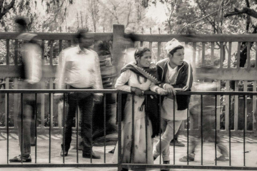 Couple in the Crowd. Kathmandu, Nepal, 1988